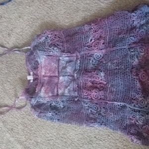 Spagetti strap crochet tank top by ecot'e sz small